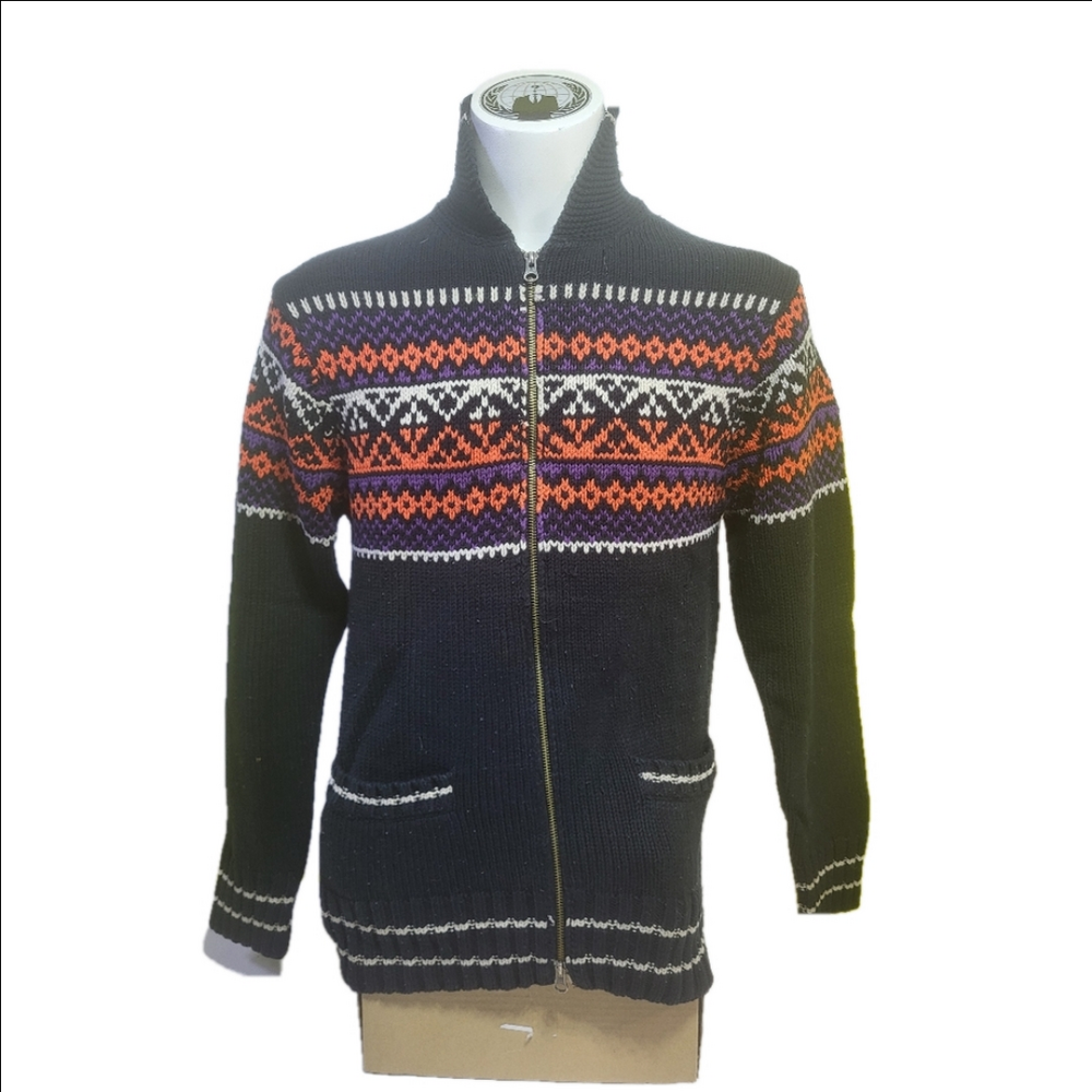 French Connection Orange Patterned Sweater